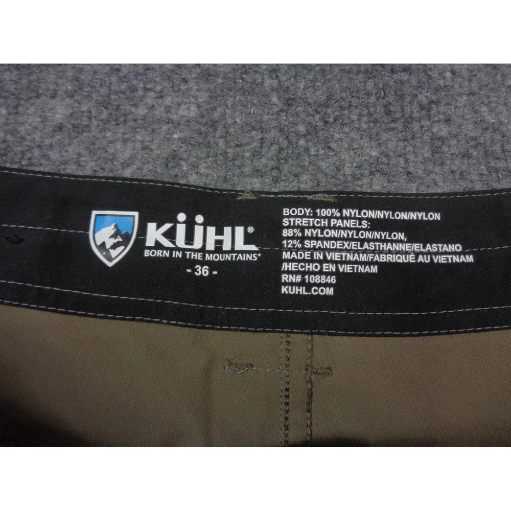 Kuhl Silencr Kargo Shorts Mens 36 Brown Hiking Outdoor Technical Cargo